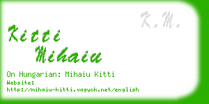 kitti mihaiu business card